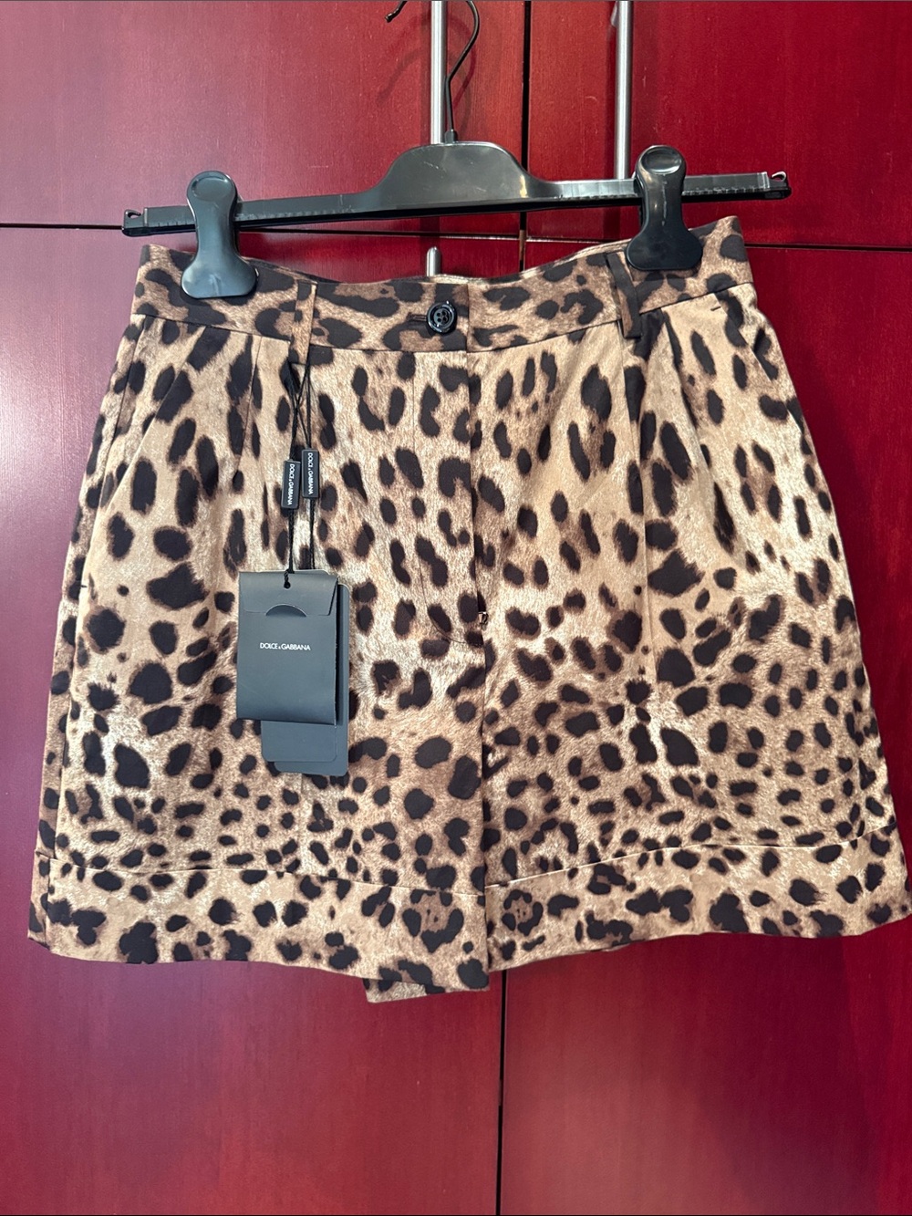 Dolce & Gabbana Leopard Print Women's Shorts - Brown/Tan